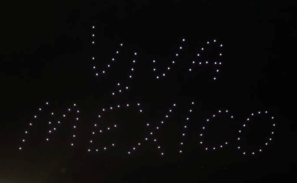 Espectáculo con drones en Hermosillo, Sonora. Foto: Especial