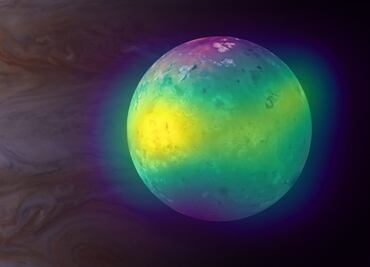 Revelan impacto volcánico de una luna de Júpiter en su atmósfera