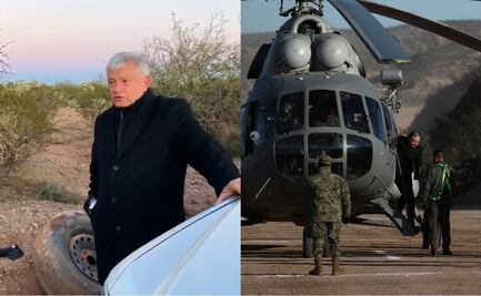 AMLO va a reunión por tierra y se poncha; secretarios viajan en helicóptero