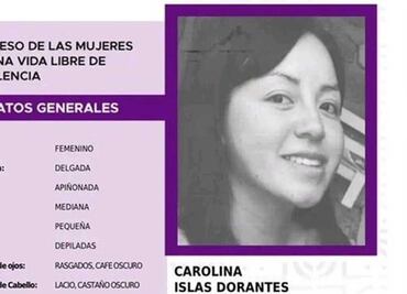 Cuerpo hallado en Morelos es de Carolina Islas, confirma FGJ-CDMX