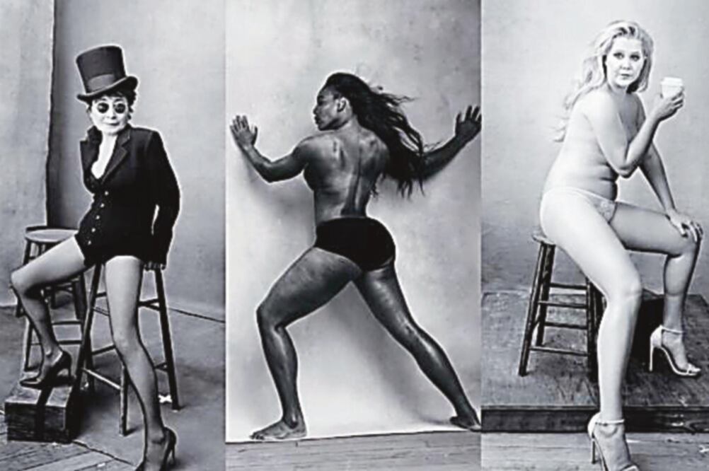 Yoko Ono, Serena Williams y Amy Schumer (TOMADO DE PIRELLI)