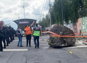 Roca de 2 toneladas se desprende del Panteón del Tepeyac; hiere a adulto mayor a unos metros del Metrobús Hospital Infantil La Villa