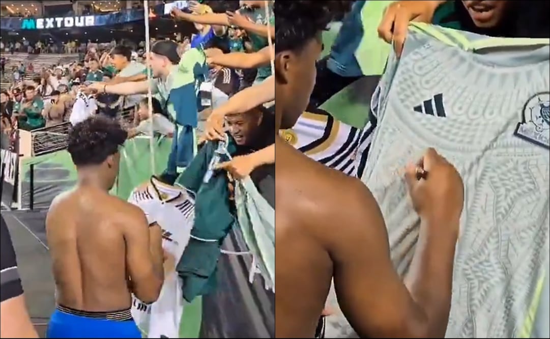 Endrick firmó camisetas de Pumas y de la Selección Mexicana / Foto: Especiales