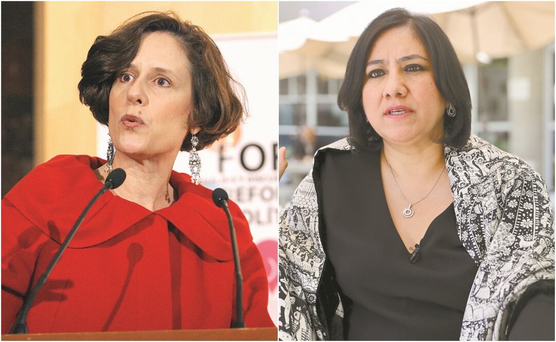 De izquierda a derecha: Denise Dresser e Irma Sandoval. Foto: Archivo/EL UNIVERSAL