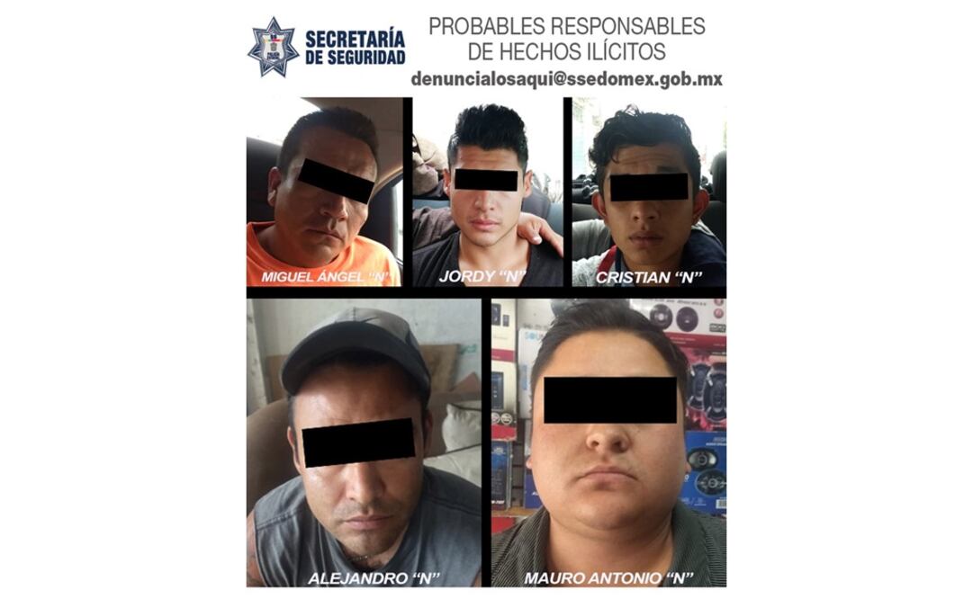 Los detenidos fueron trasladados a la agencia del Ministerio Público con sede en Ecatepec, donde se inició la carpeta de investigación correspondiente para definir su situación jurídica. Fotografía: Especial