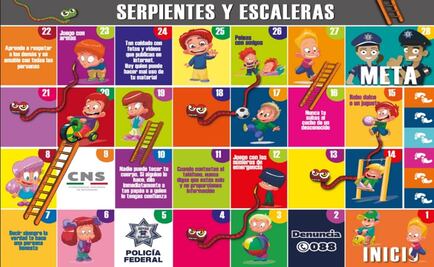 Comparten "Serpientes y Escaleras" al estilo de la Policía Federal 