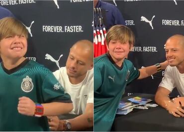 VIDEO: La emotiva reacción de un pequeño fanático al conocer a Chicharito Hernández