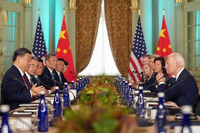 Biden y Xi se reúnen en escenario de la serie "Dynasty"