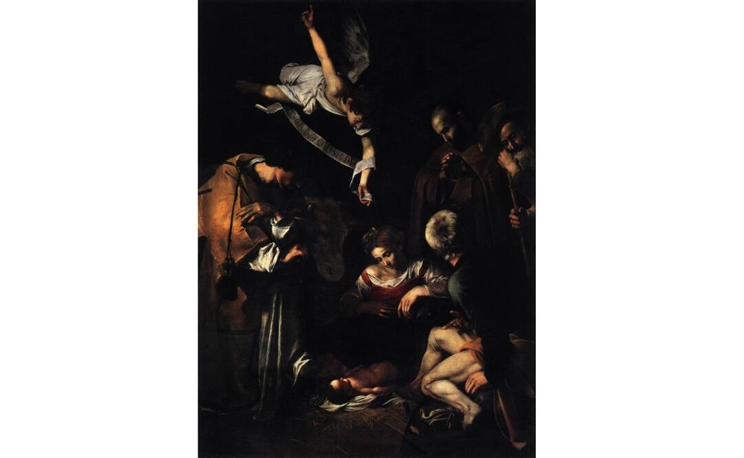 La obra "Natividad con San Francisco y San Lorenzo" de Michelangelo Merisi Caravaggio fue robada en 1969. Foto: wga.hu