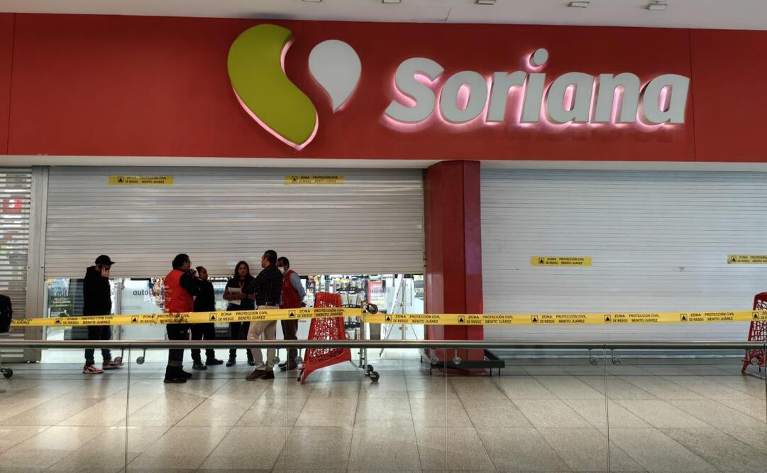 Suspenden actividades del Soriana de Parque Delta donde se originó incendio (24/08/2025). Foto: Especial