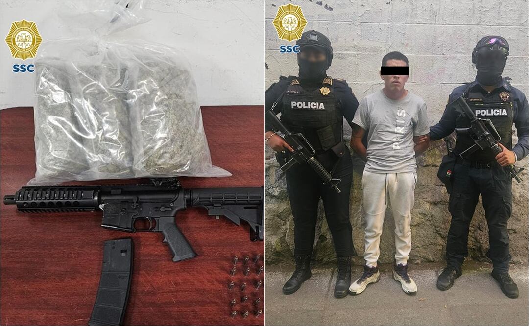 Detienen a joven integrante del cártel de Lenin Canchola en la alcaldía Álvaro Obregón. Foto: Especial