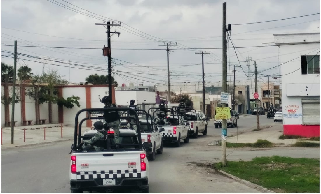 Estos 300 elementos de la Guardia Nacional llegando a Matamoros, Tamaulipas, se suman a los mil 200 que ya se encuentran en el estado (06/02/2025). Foto: Guardia Nacional
