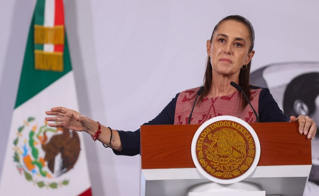 La presidenta Claudia Sheinbaum en la “Mañanera del Pueblo” del 25 de mayo de 2026 en Palacio Nacional. Foto: Moisés Pablo/ Cuartoscuro