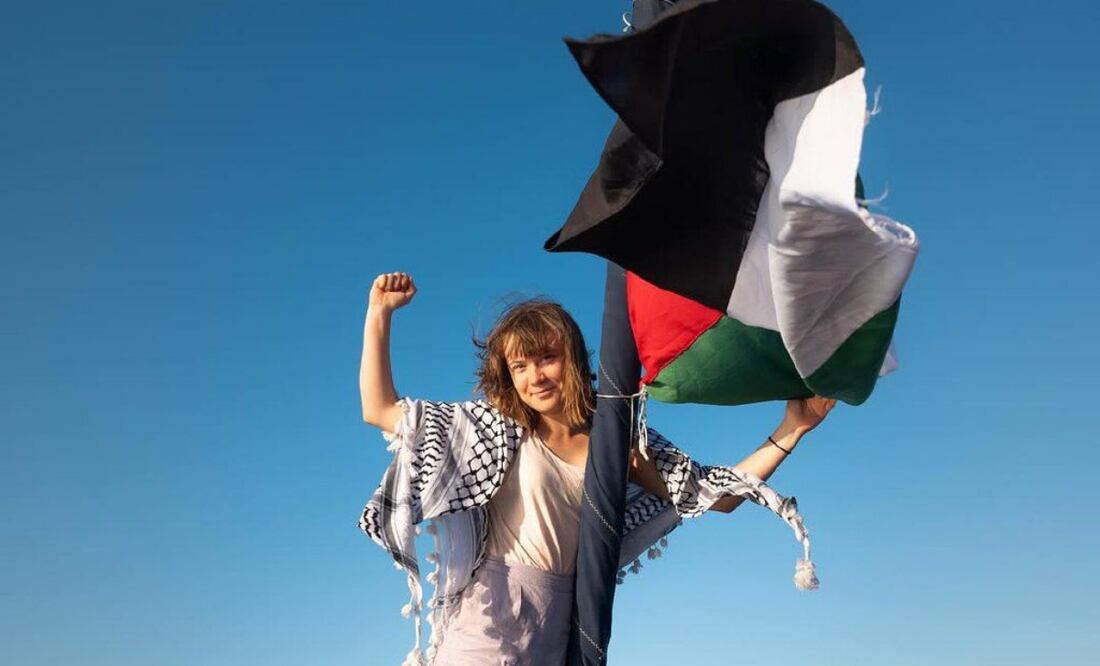 La activista sueca, Greta Thunberg, está a bordo del barco de la Coalición de la Flotilla de la Libertad. Foto: Facebook @gretathunbergsweden