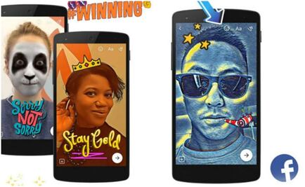 Facebook añade nuevos efectos a la cámara tipo Snapchat