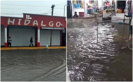 Una vez más en Tula, lluvia deja anegaciones en tianguis y Hospital General