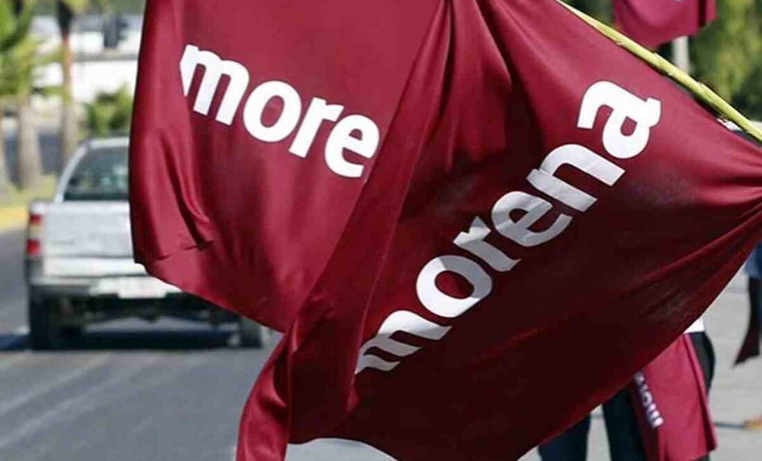 Banderas de Morena. Foto: EFE