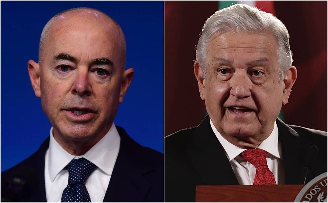 Durante su conferencia matutina, el presidente AMLO confirmó la reunión y dio a conocer los temas a tratar con el secretario de Seguridad de Estados Unidos, Alejandro Mayorkas. Foto: AFP y Archivo/EL UNIVERSAL