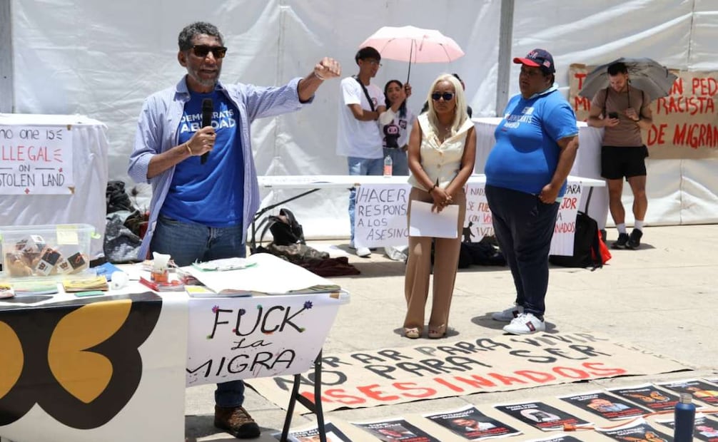 Aspectos de la Jornada Nacional de Acción y Rendición de Cuentas, llevada a cabo en el Monumento a la Revolución, alcaldía Cuauhtémoc, Ciudad de México, a favor de las y los migrantes fallecidos a manos del Servicio de Control de inmigración y Aduanas (ICE). Foto: Karla Guerrero / EL UNIVERSAL