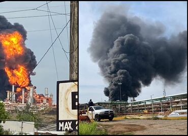Reportan incendio en refinería Lázaro Cárdenas en Minatitlán, Veracruz
