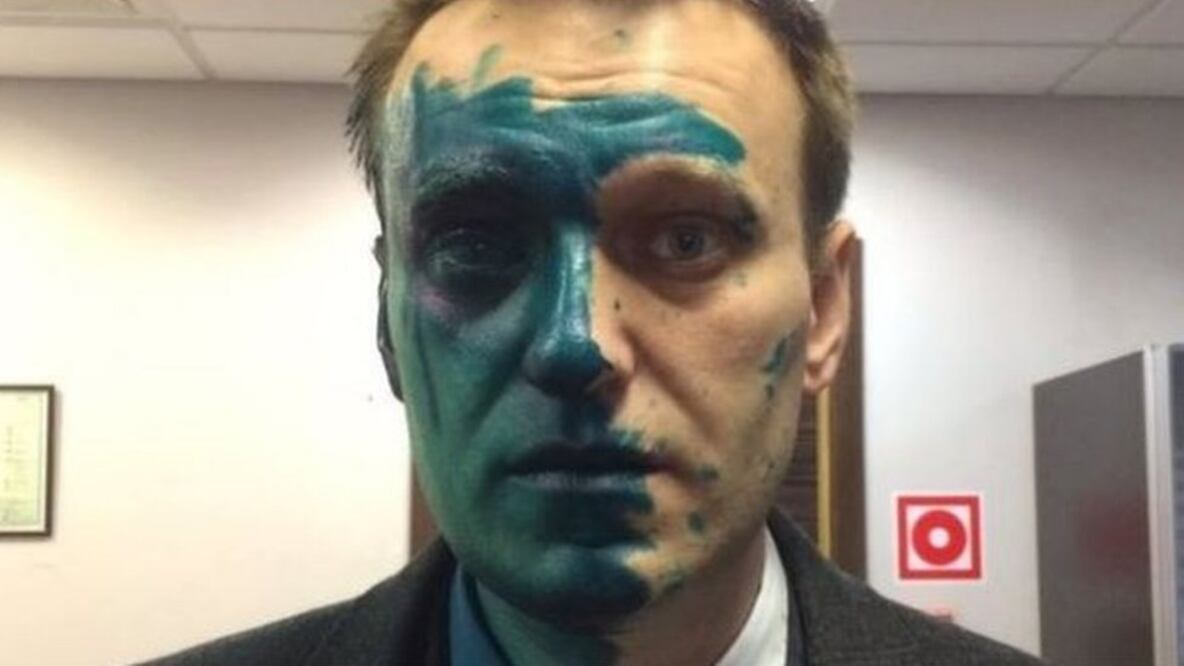 Navalny fue atacado con tinte antiséptico dos veces en 2017. Foto: Cortesía