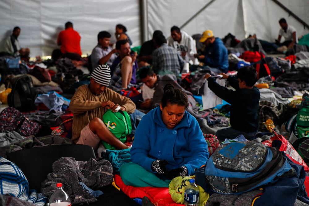 Integrantes de la caravana migrante en la Ciudad de México (ARCHIVO. EL UNIVERSAL)