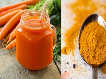 Para qué sirve tomar jugo de zanahoria con cúrcuma