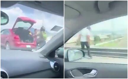 Arrojan a hombre de puente vehicular. Video