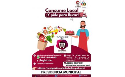Piden a comerciantes de Valle de Chalco sumarse al programa “Pide para llevar”