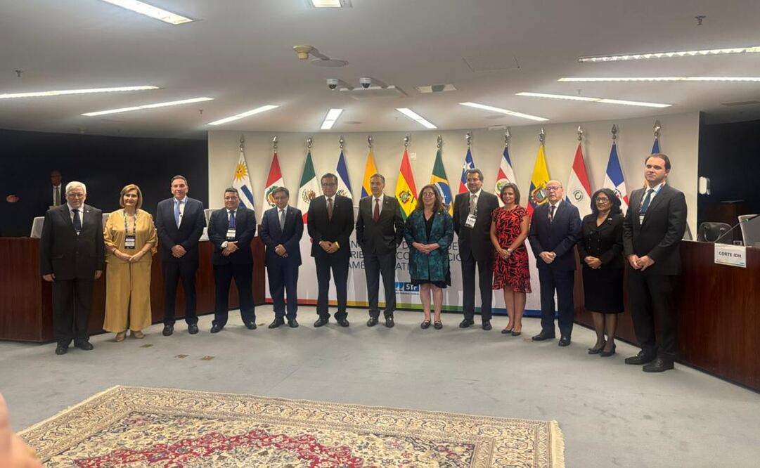 El ministro Javier Laynez Potisek durante su participación en el primer día del Encuentro de Presidentes de Tribunales Constitucionales de América Latina. Foto: Especial