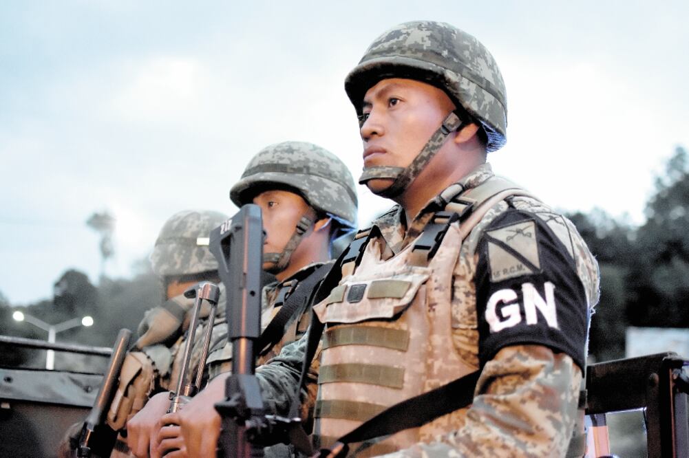 Elementos de la Guardia Nacional realizan labores de vigilancia en Chiapas desde el fin de semana pasado. Foto: JACOB GARCÍA. EL UNIVERSAL