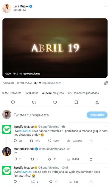 Reacciones por anuncio de Luis Miguel