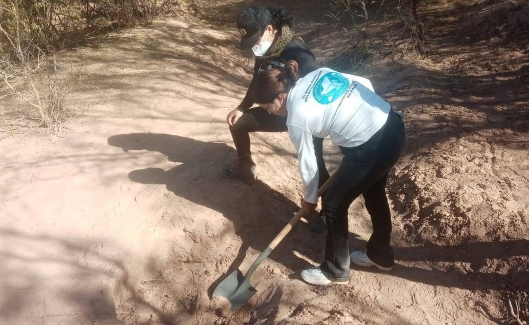 Confirma Fiscalía de Sonora el hallazgo de 60 cuerpos en la zona rural de Hermosillo. Foto: de colectivo Buscadoras por La Paz