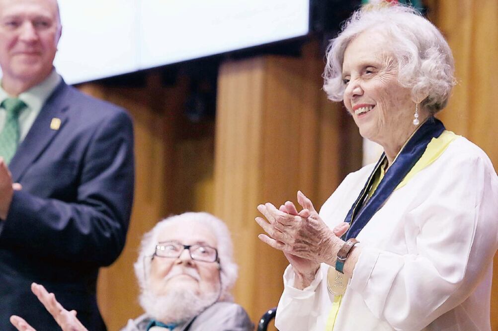Junto a Fernando del Paso, Elena Poniatowska hizo un repaso por los jaliscienses que han dejado su impronta en la cultura (CORTESÍA UNIVERSIDAD DE GUADALAJARA)