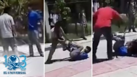 A cinturonazos, maestro detiene pelea en Chiapas