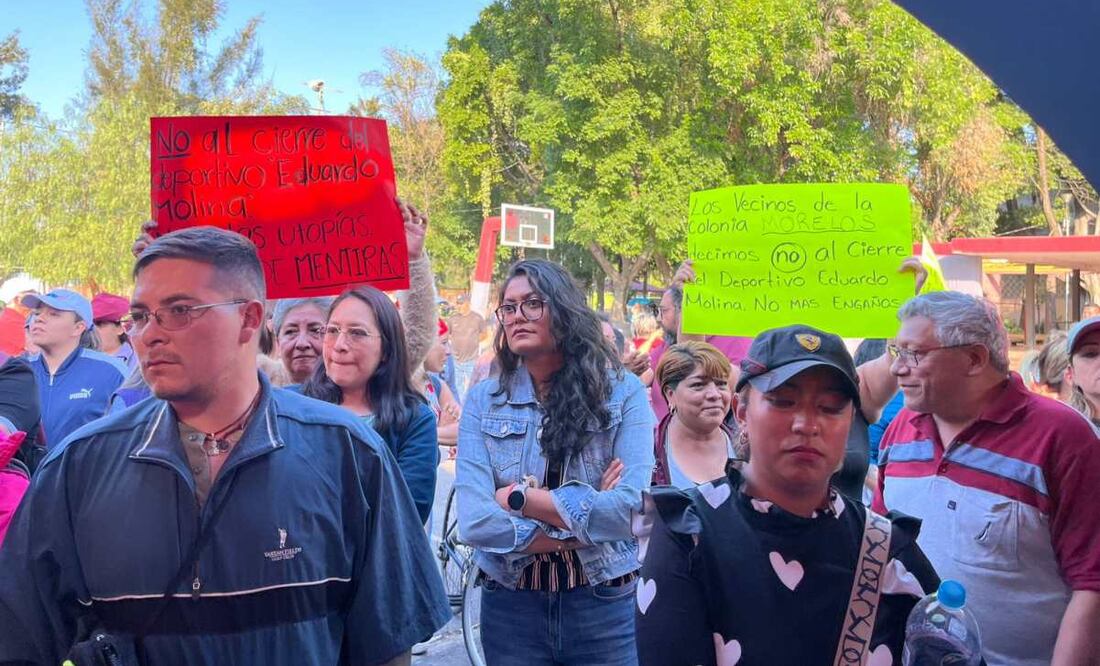 Protestan por cierre de Deportivo Eduardo Molina por construcción de Utopía (06/02/2025). Foto: Rafael García / EL UNIVERSAL