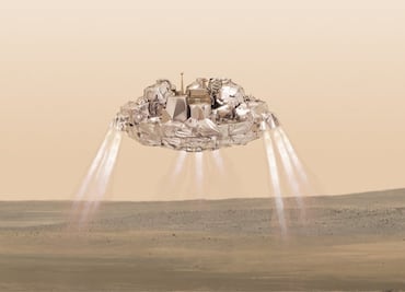 La sonda espacial europea dejó un cráter en Marte al estrellarse