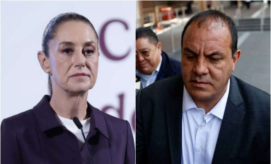 Claudia Sheinbaum y Cuauhtemoc Blanco. Foto: Fernanda Rojas y Diego Simón / EL UNIVERSAL
