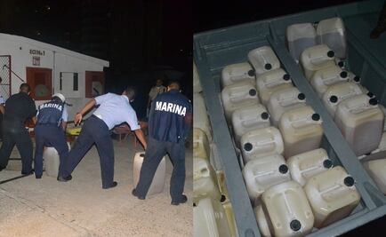 Marina asegura embarcación con combustible en Guerrero