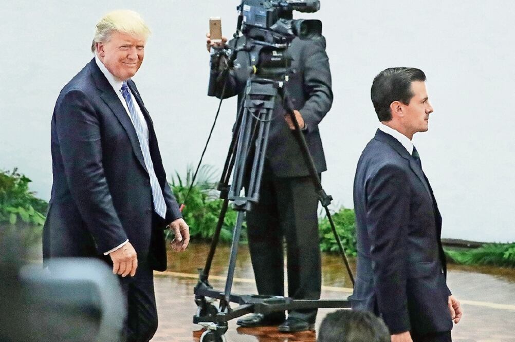 Tras el encuentro privado del candidato republicano y el Presidente, que duró cerca de una hora, el magnate viajó a Arizona (ARIEL OJEDA. EL UNIVERSAL)