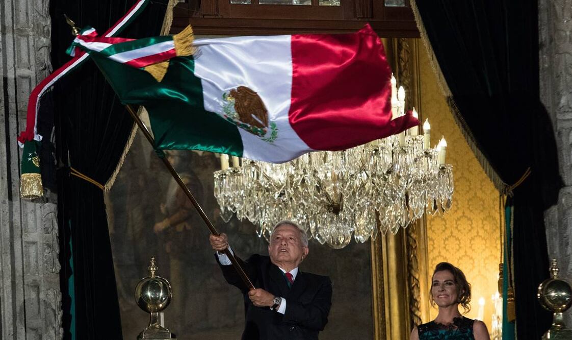 Primer ceremonia de AMLO del Grito de Independencia. Foto: Archivo