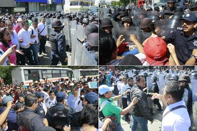 CNTE mantiene bloqueo frente al IEEPO