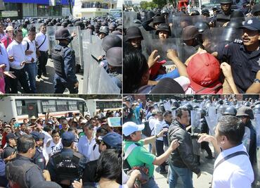 CNTE mantiene bloqueo frente al IEEPO