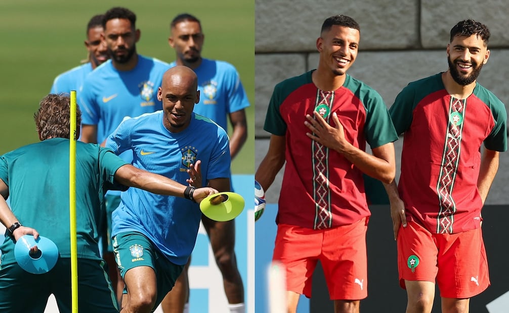 Brasil y Marruecos en entrenamiento, de cara a su debut en el Mundial de 2026 - Foto: AFP