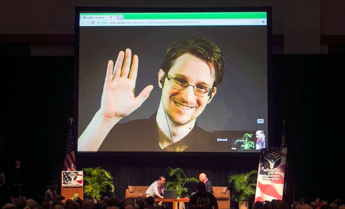 No es la primera vez que Snowden habla en público sobre la película basada en su vida. FOTO: AP.
