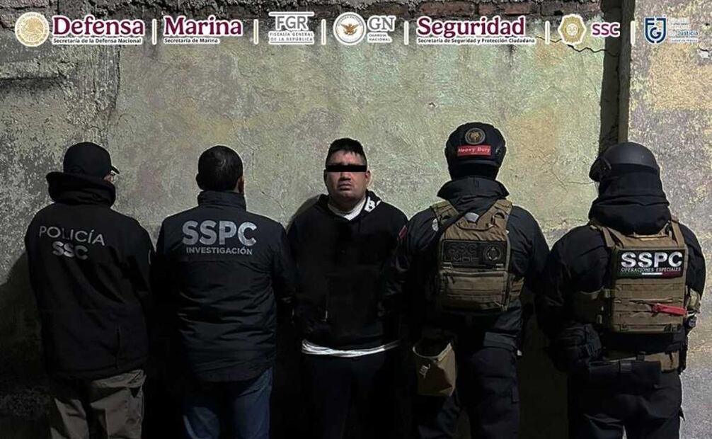 Elementos de las Fuerzas Federales detuvieron a Pedro Ariel “C” de 26 años y Luis Geovanny “S” de 36 años. Foto: SSPC