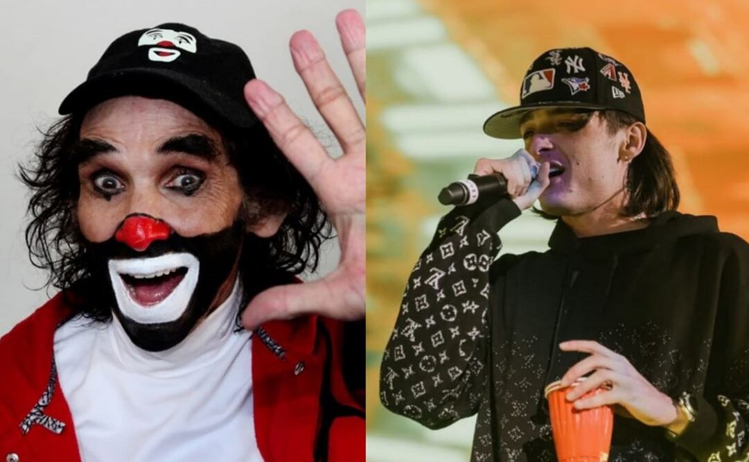 El payaso criticó las canciones de Peso Pluma. Foto: Archivo EL UNIVERSAL / Facebook PesoPlumaoficial