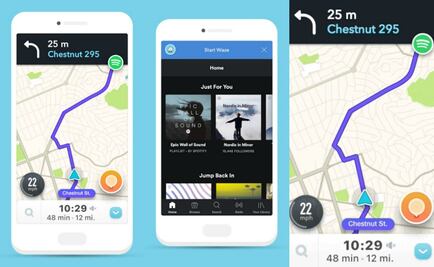 Navega en Waze mientras escuchas música en Spotify
