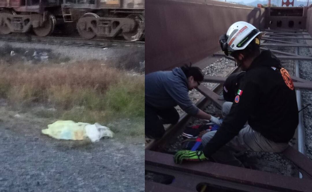 En la foto se muestra a la bebé fallecida tras caer del tren. Foto: Especial/El Universal