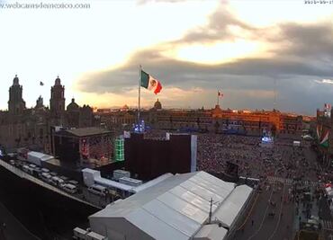 Así luce el Zócalo horas antes de "El Grito"